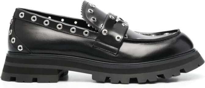 alexander mcqueen Chunky Eyelet Loafers Black Heren