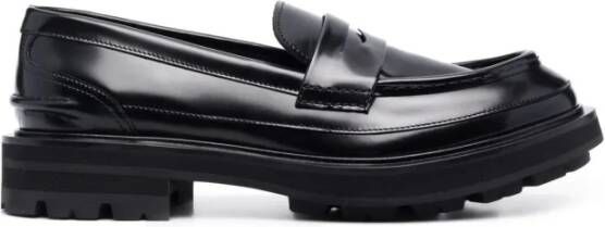 Alexander mcqueen Zwarte Loafers Regular Fit Geschikt voor Alle Temperaturen 100% Leer Black Heren