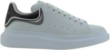 Alexander mcqueen Witte Zilveren Leren Sneakers Ronde Neus White Heren