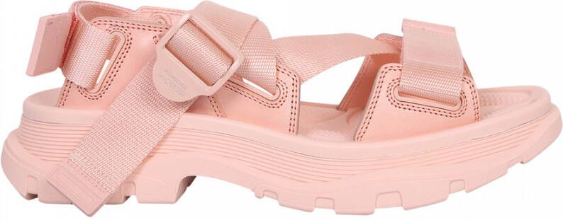 Alexander mcqueen Stijlvolle canvas Tread sandalen Pink Dames