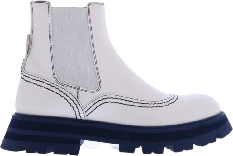 Alexander mcqueen Dames Chelsea Boot Wander Wit Blauw White Dames