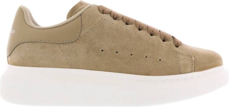 alexander mcqueen Dames Oversized Sneaker Suede Beige Dames