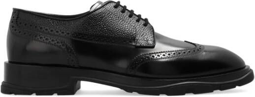 Alexander mcqueen Gestructureerde Derby schoenen Black Heren