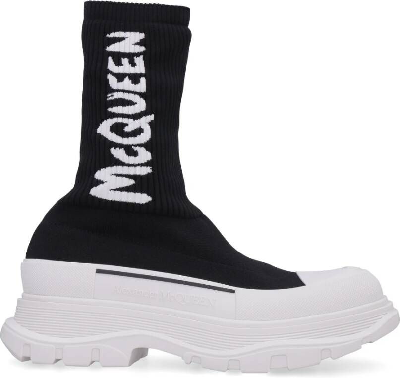 Alexander McQueen Gebreide laarzen met dikke zool