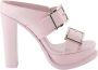 Alexander mcqueen Leath S.Leath Sandalen Ivoor Zilver Multicolor Dames - Thumbnail 1