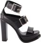 Alexander mcqueen Zwarte Sandalen met Pinafore Metaal Black Dames - Thumbnail 3