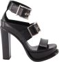 Alexander mcqueen Zwarte Sandalen met Pinafore Metaal Black Dames - Thumbnail 1