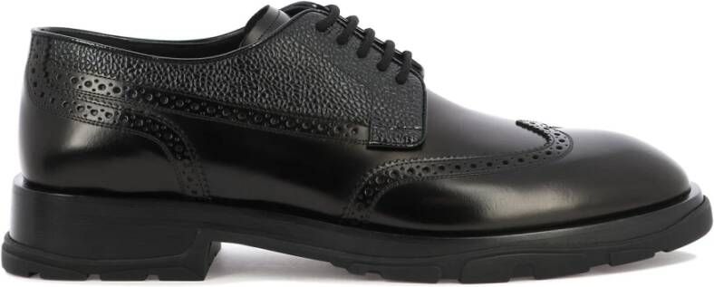 alexander mcqueen Gestructureerde Derby schoenen Black Heren