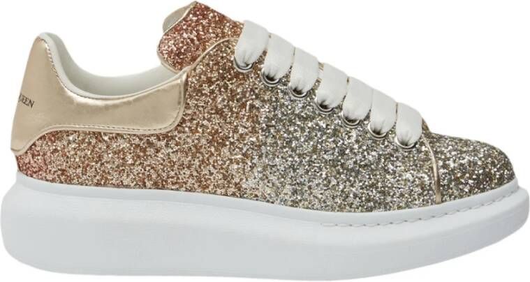 alexander mcqueen Glitter Dégradé Sneakers voor Dames Beige Dames