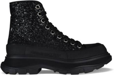 Alexander mcqueen Glitter Effect Hoge Sneakers Black Dames