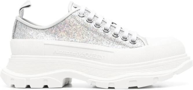Alexander mcqueen Glitter Low-Top Sneakers Grijs Dames