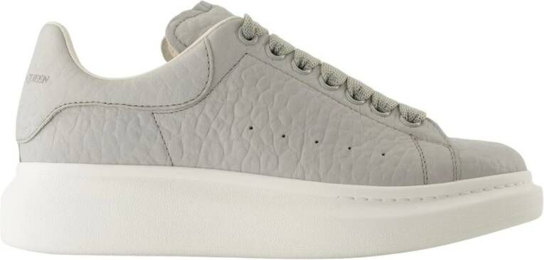 Alexander McQueen Grijze Leren Oversized Sneakers