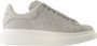 Alexander McQueen Grijze Leren Oversized Sneakers - Thumbnail 1