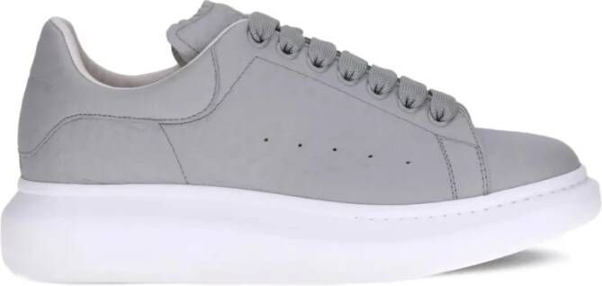 Alexander McQueen Grijze Leren Sneakers voor Mannen