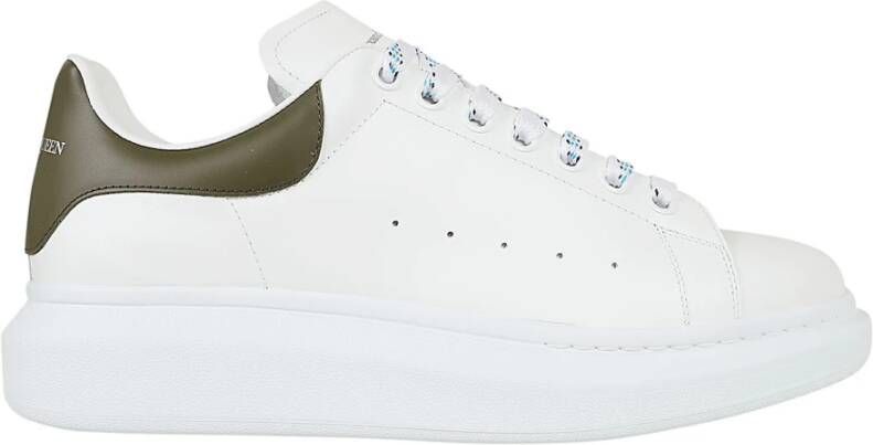 Alexander mcqueen Groene Oversized Leren Sneakers White Heren