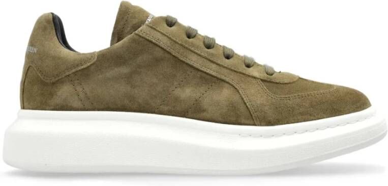 Alexander McQueen Groene Retro Lage Sneakers
