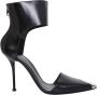 Alexander mcqueen Zwarte hakken enkelband sandalen Black Dames - Thumbnail 1
