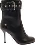 Alexander mcqueen Zwarte Leren Laarzen met Verstelbare Enkelband Black Dames - Thumbnail 1