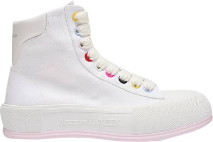 Alexander mcqueen Hoge sneakers geïnspireerd op zeelieden White Dames
