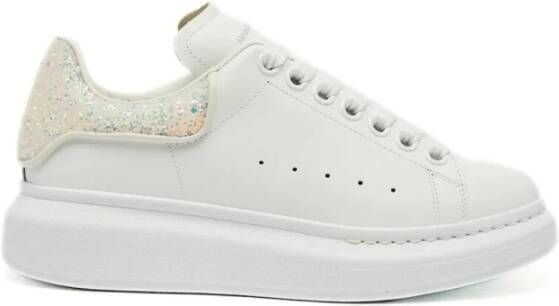 Alexander McQueen Iridescent Glitter White Oversized Sneakers