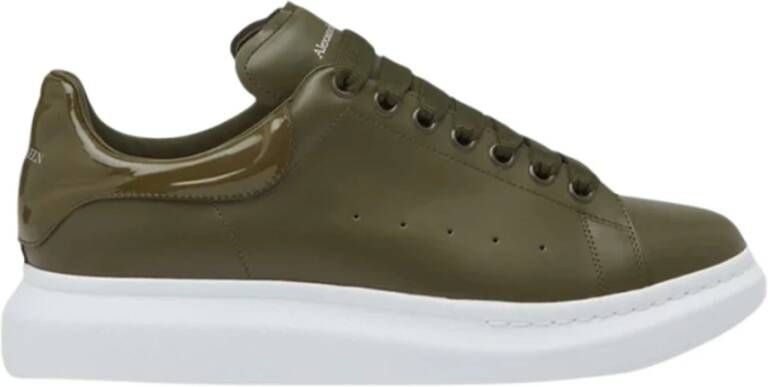 Alexander McQueen Khaki Oversized Leren Sneakers