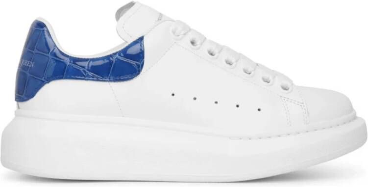 Alexander McQueen Klassieke Wit Indigo Croc Sneakers