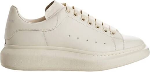 Alexander mcqueen Klassieke witte leren oversized veterschoenen Beige Heren