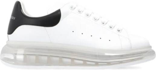 Alexander McQueen Transparante zool sneakers wit zwart logo