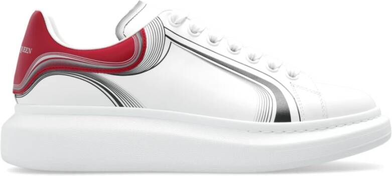 Alexander mcqueen Witte Leren Sneakers met Grafische Details White Heren