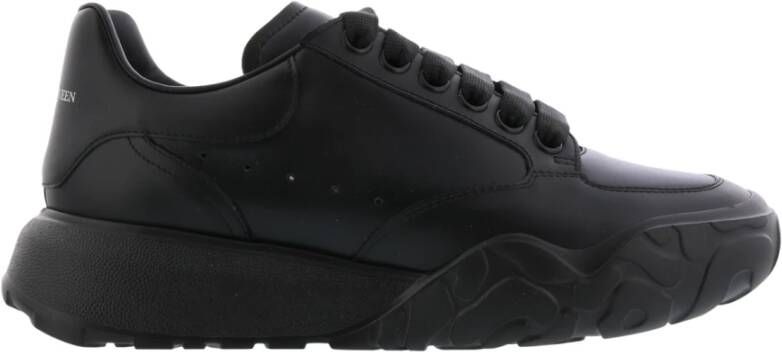 Alexander mcqueen Leren Sneaker met Rubberen Zool Black Dames