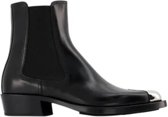 Alexander mcqueen Leather boots Black Dames