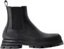 Alexander mcqueen Leather boots Black Heren - Thumbnail 1