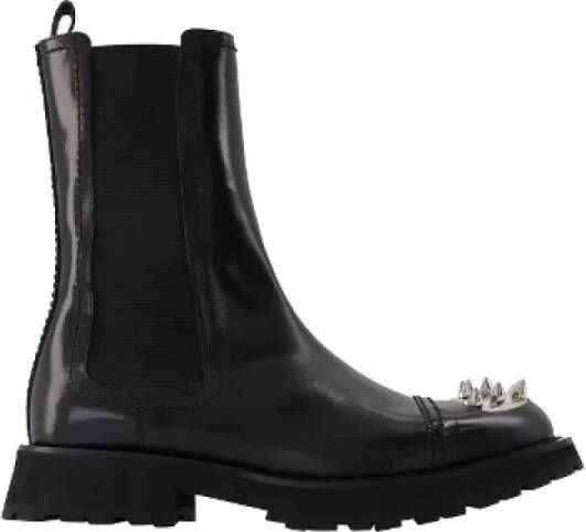 Alexander mcqueen Leather boots Black Heren