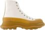 Alexander mcqueen Leather boots White Dames - Thumbnail 1