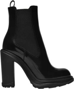 Alexander mcqueen Leather boots Zwart Dames