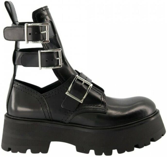 alexander mcqueen Leather boots Zwart Dames