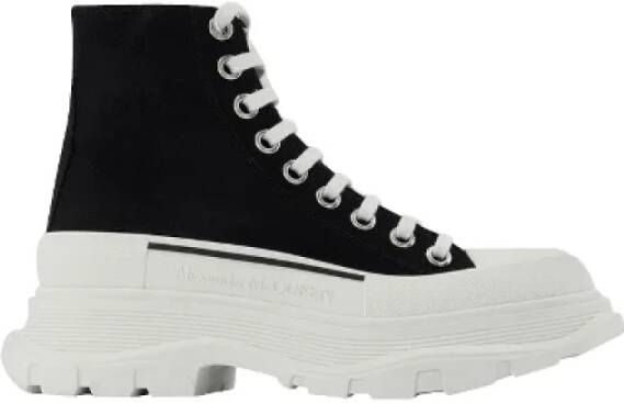 alexander mcqueen Leather sneakers Black Dames