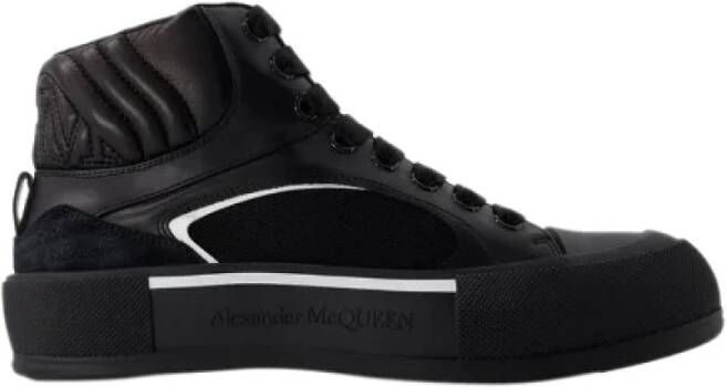 alexander mcqueen Leather sneakers Black Heren