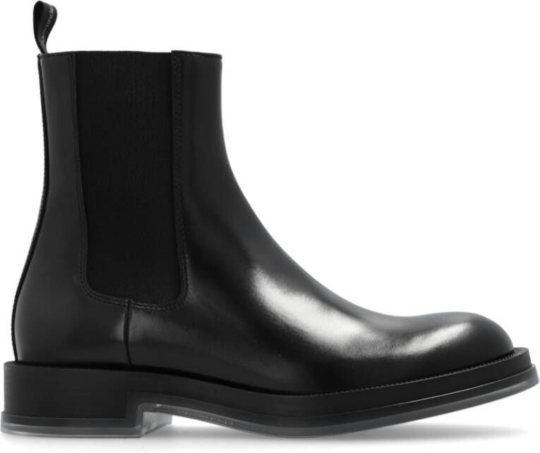 alexander mcqueen Leren Chelsea-laarzen Black Heren