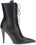 Alexander McQueen Leren enkellaarzen met gevlochten veters - Thumbnail 1