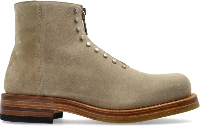 Alexander McQueen Leren enkellaarzen met studs