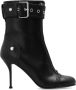 Alexander mcqueen Zwarte Leren Laarzen met Verstelbare Enkelband Black Dames - Thumbnail 5