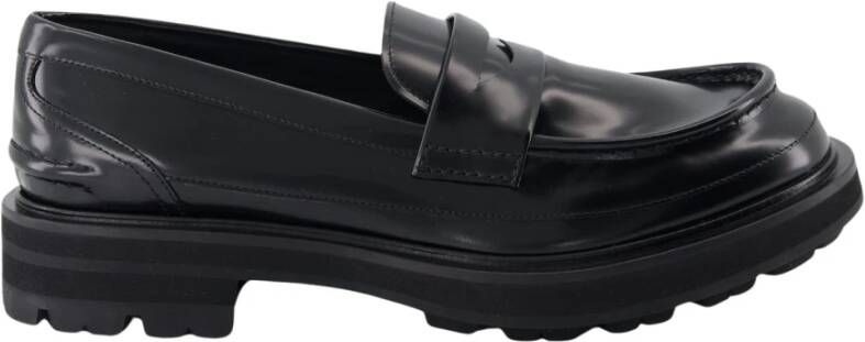 Alexander mcqueen Zwarte Loafers Regular Fit Geschikt voor Alle Temperaturen 100% Leer Black Heren