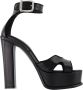 Alexander mcqueen Zwarte Leren Biker Trend Sandalen Zwart Dames - Thumbnail 1