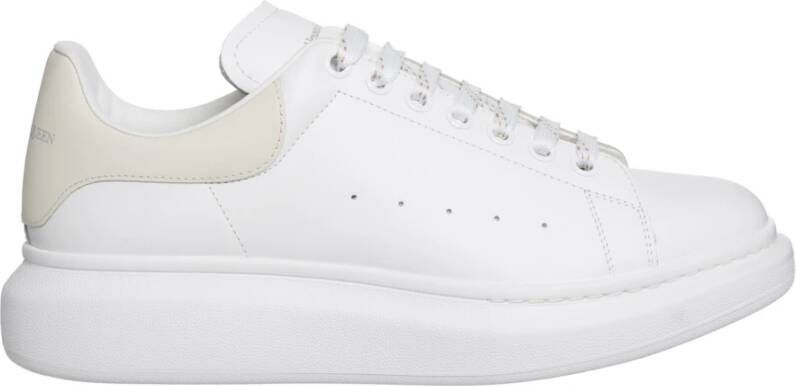 alexander mcqueen Leren Vetersluiting Sneakers Wit Heren