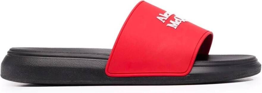 Alexander mcqueen 663564W4Rf06487 Lederen sandalen Rood Heren