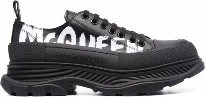 Alexander mcqueen Logo-print Lage Sneakers Black Heren