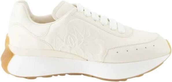 Alexander mcqueen Lichte natuurlijke witte sneakers voor heren White Heren