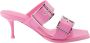Alexander McQueen Muiltjes met dubbele banden in glad leer - Thumbnail 1