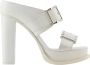 Alexander mcqueen Leath S.Leath Sandalen Ivoor Zilver Multicolor Dames - Thumbnail 1